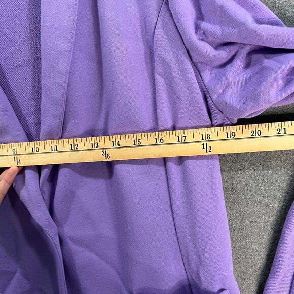 Susan Graver Weekend Regular Marina Knit Blazer Dried Lavender X-Large - Picture 7 of 10